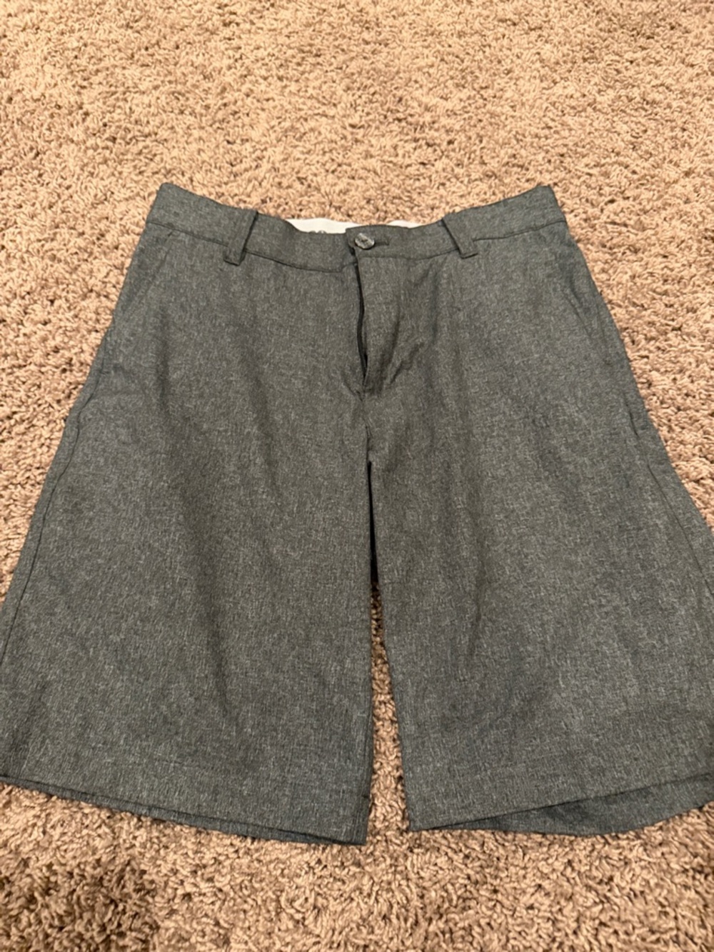 Puma Men’s Charcoal Flat-Front Shorts